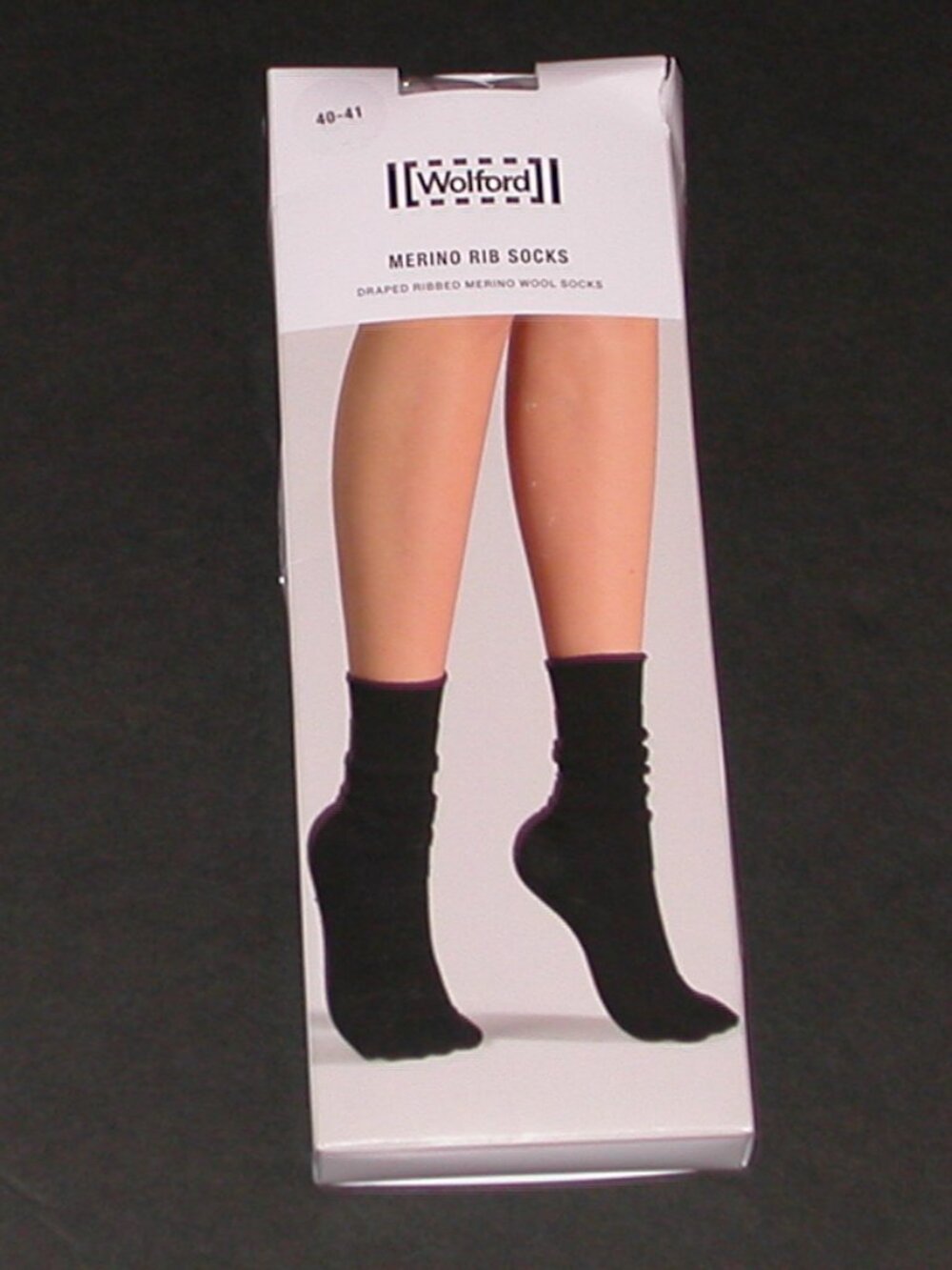 Wolford Merino Rib Socks Women's Size EU 40 - 41 NWT White